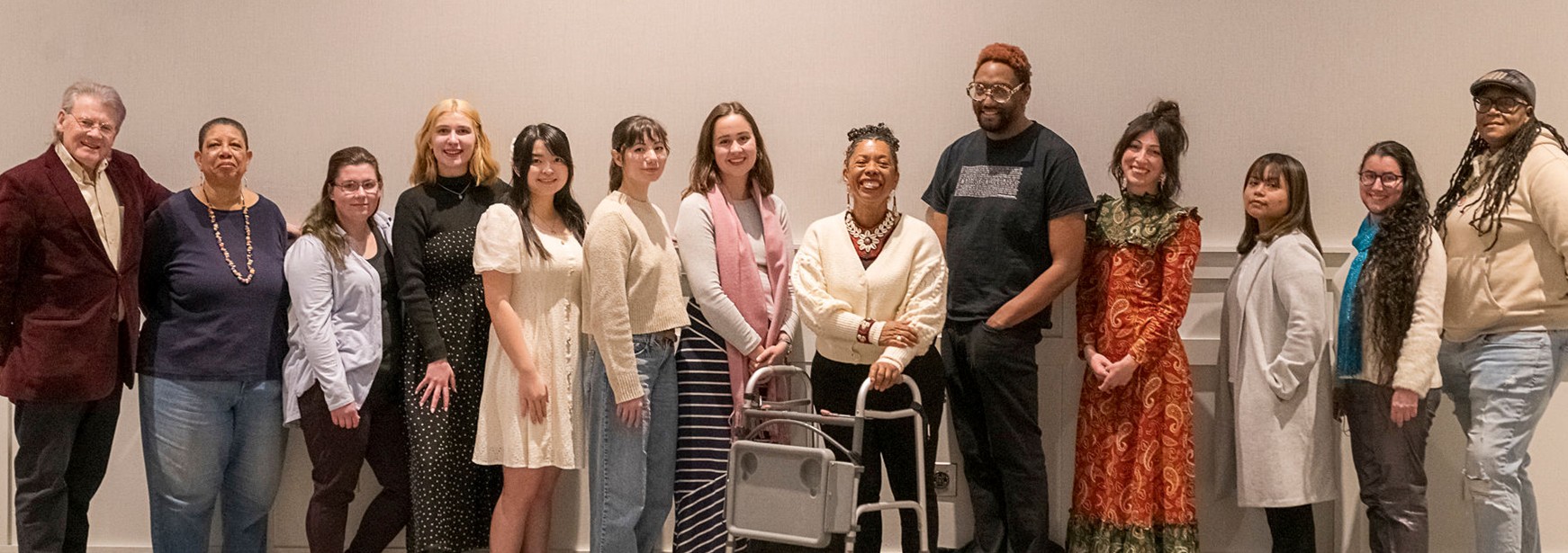 Peter Murphy with scholarship recipients
