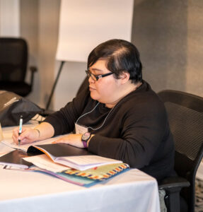 person writing
