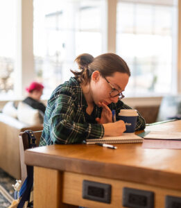 person writing